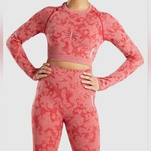 Gymshark Camo Seamless Long Sleeve Athletic Top